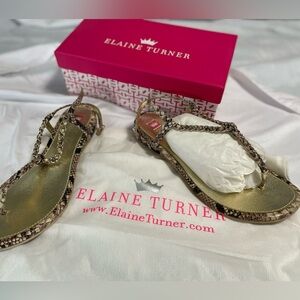 Elaine turner python dressy sandals flash sale